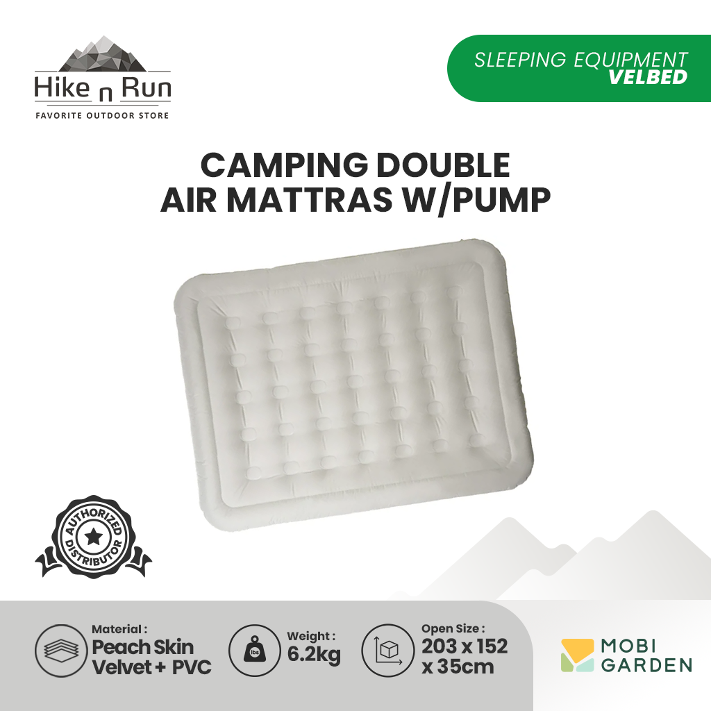 MATRAS ANGIN MOBIGARDEN NX22663012  CAMPING DOUBLE AIR MATTRAS W/ PUMP