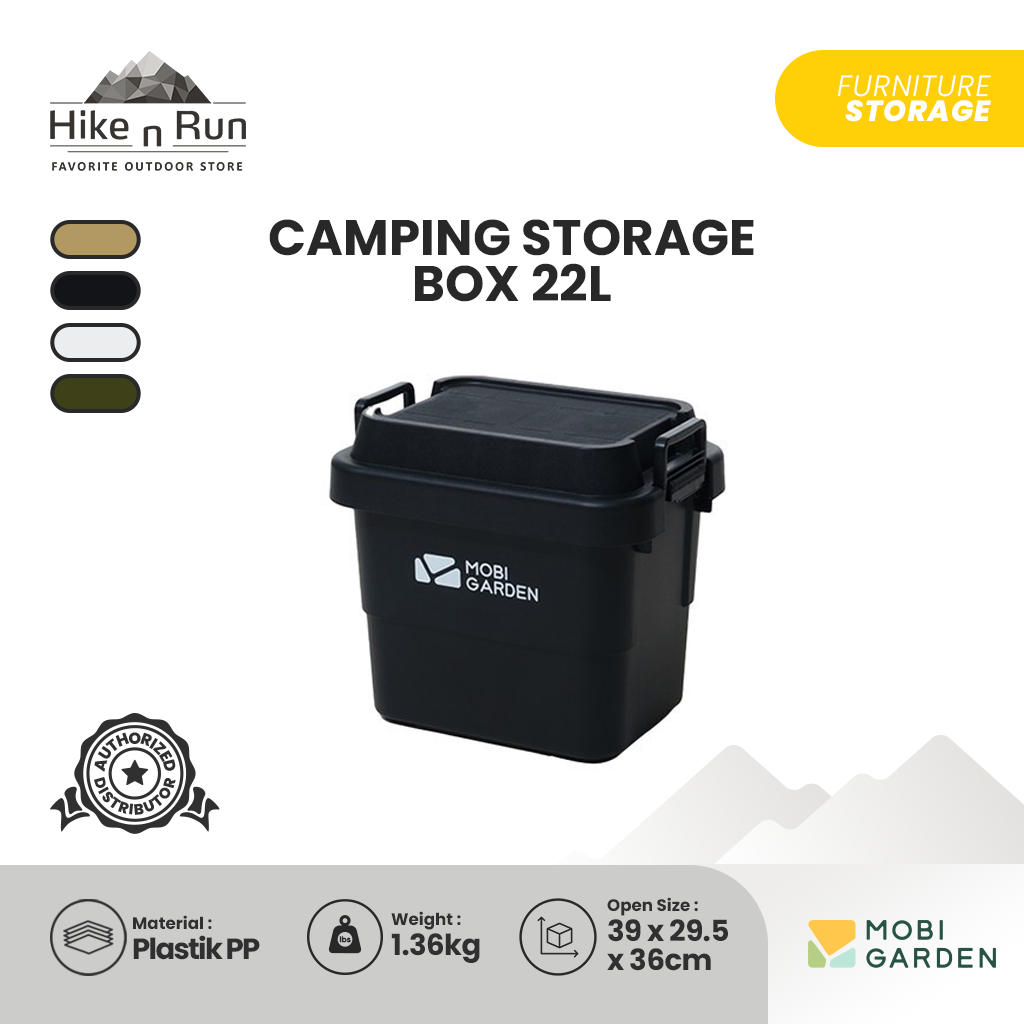 Box Penyimpanan Mobi Garden NX22671051 Camping Storage Box 22L