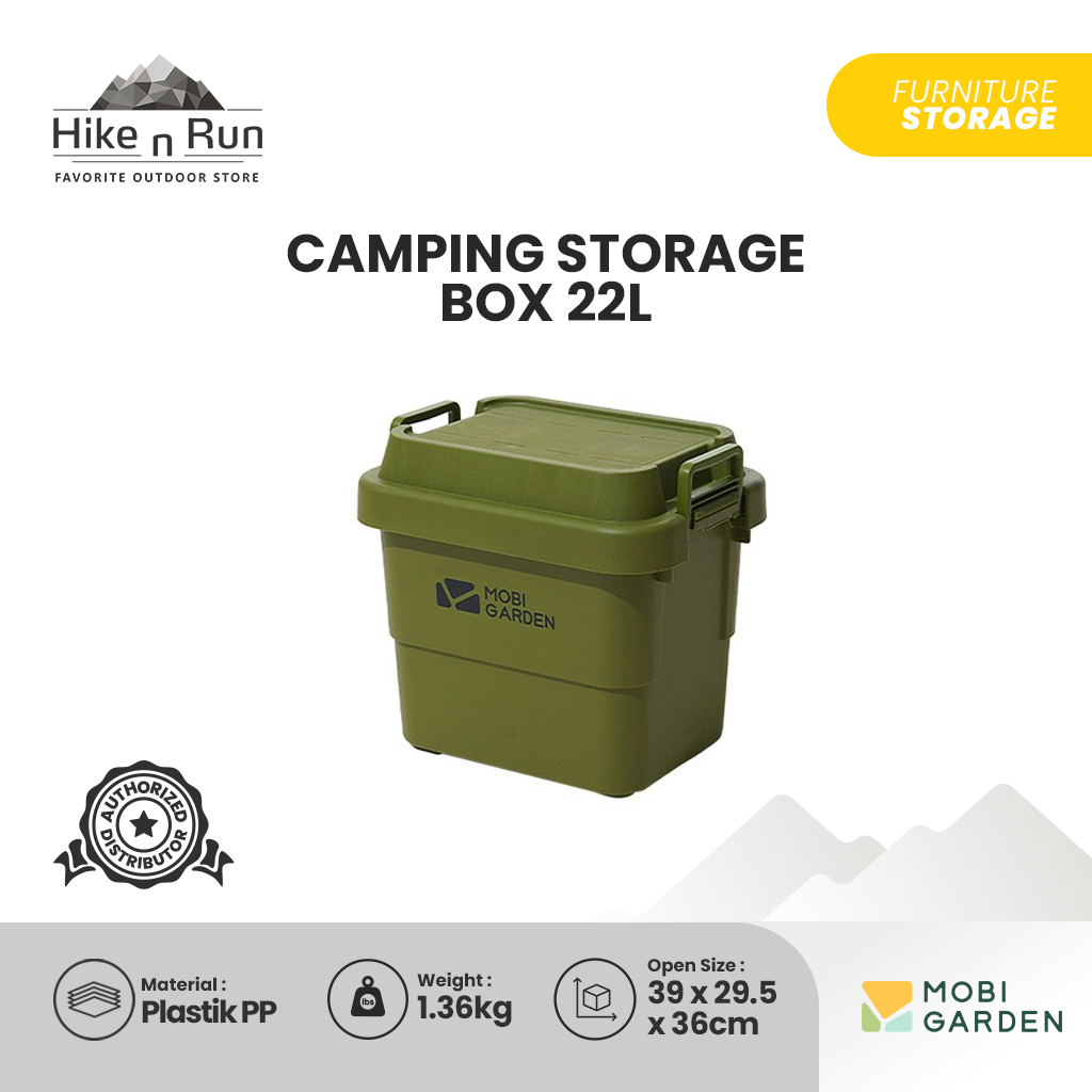 Box Penyimpanan Mobi Garden NX22671051 Camping Storage Box 22L