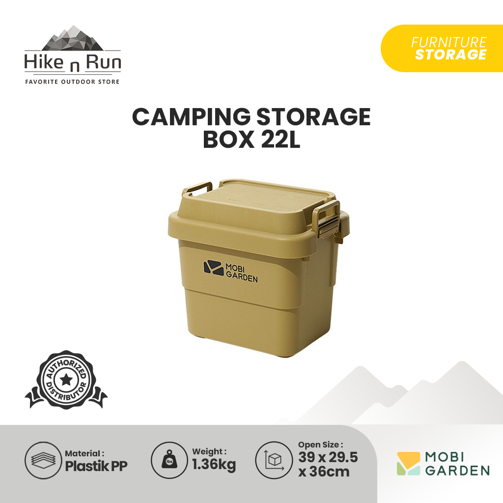 Box Penyimpanan Mobi Garden NX22671051 Camping Storage Box 22L