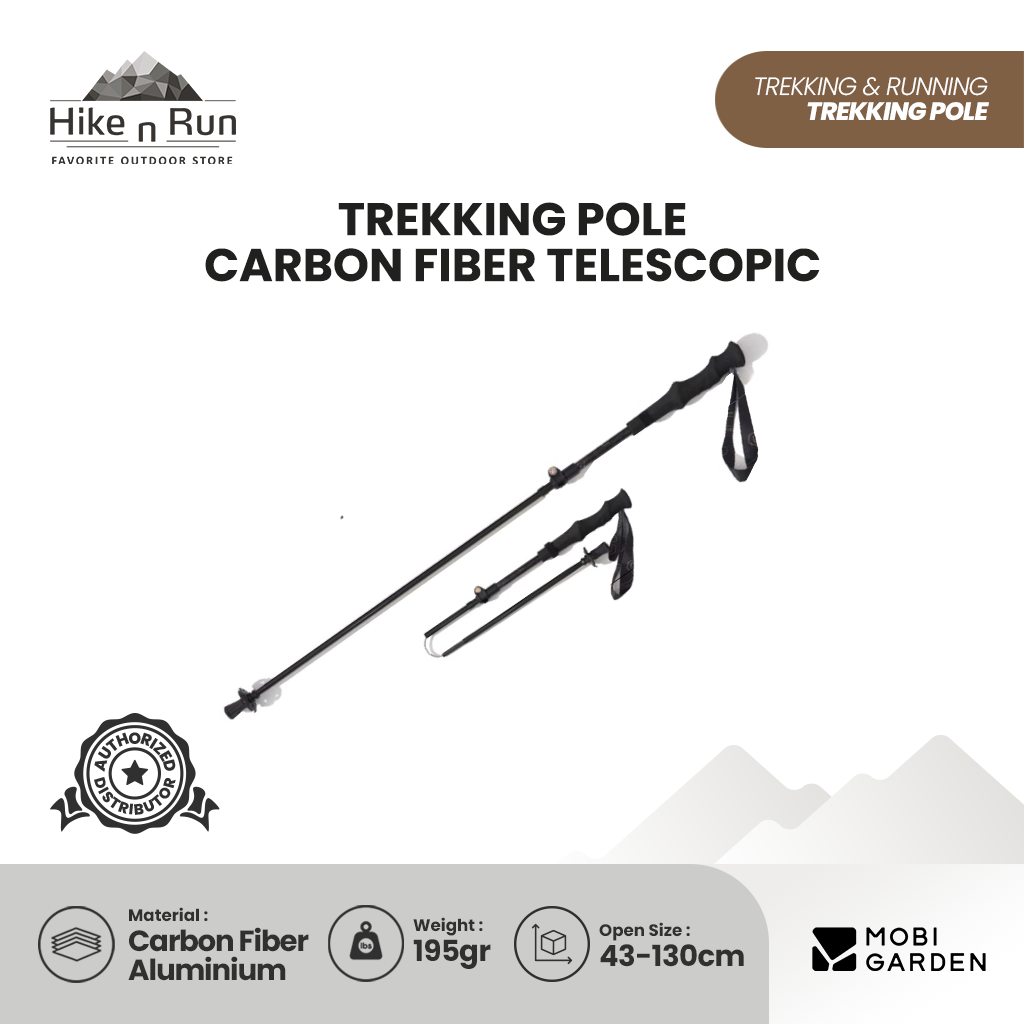 Trekking Pole Mobi Garden NX23667008 YT Carbon Fiber Telescopic Folding