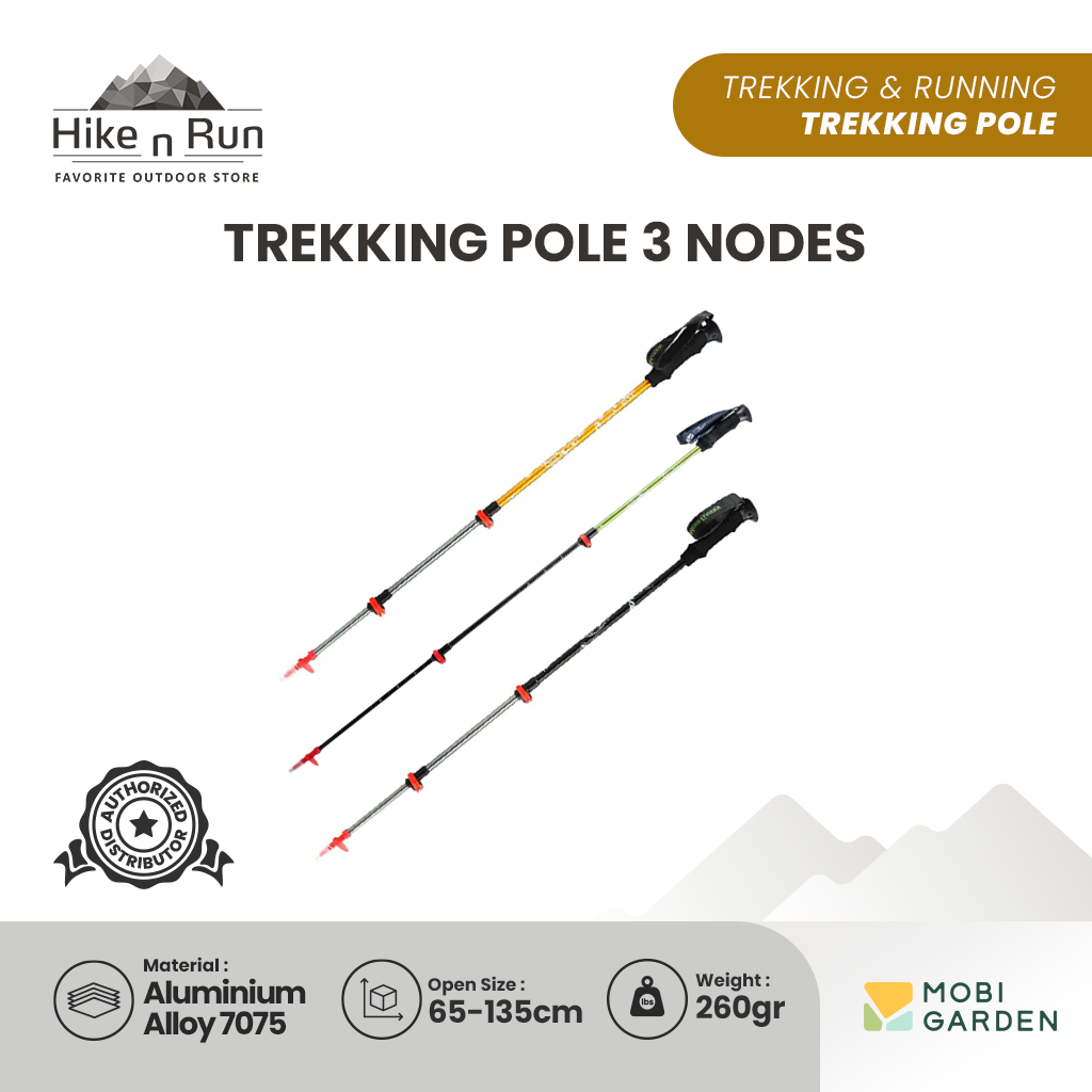 Trekking Pole Alumunium Mobi Garden 3 Nodes NXL1531001