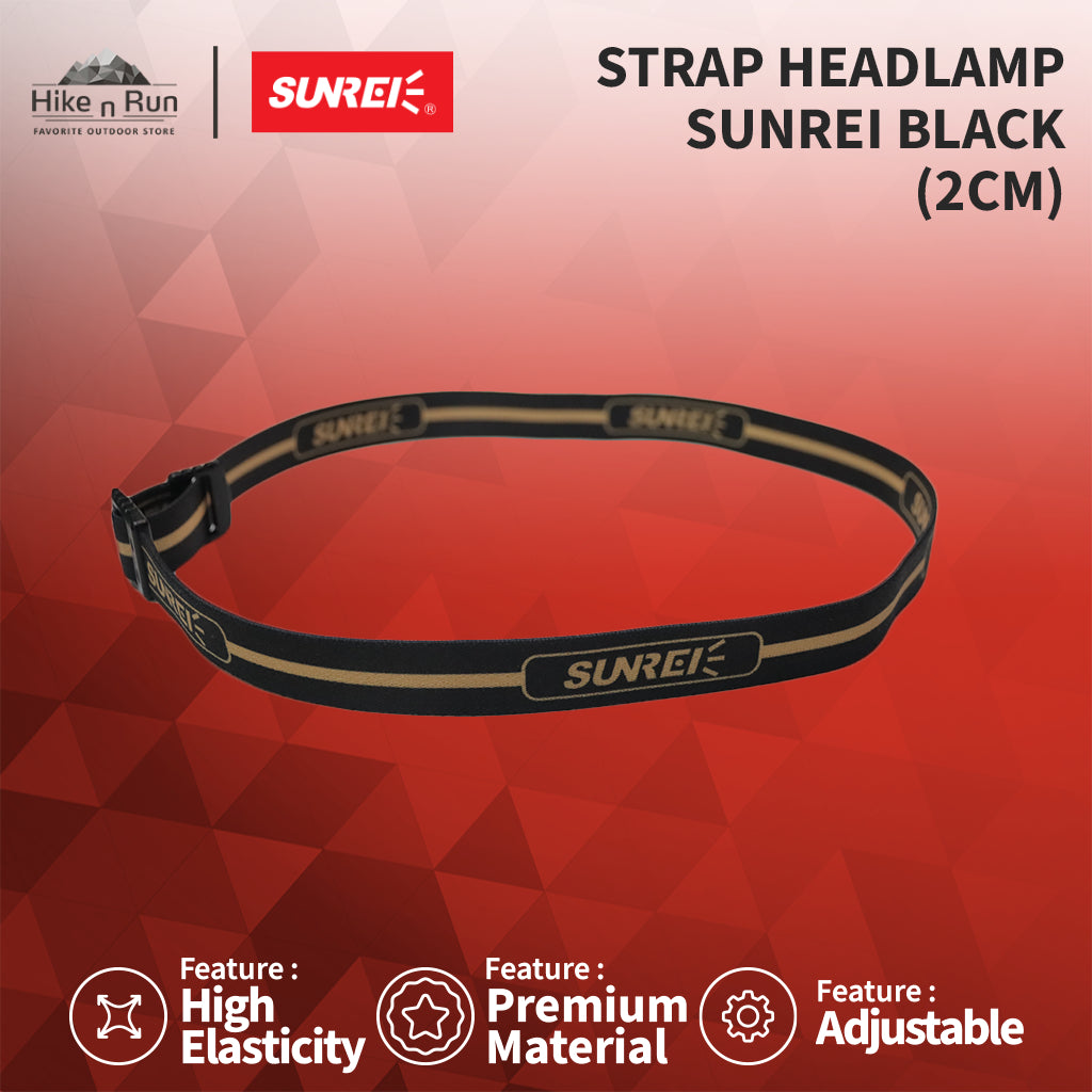 Strap Headlamp Sunrei Senter Kepala Tali Elastis Adjustable Nylon