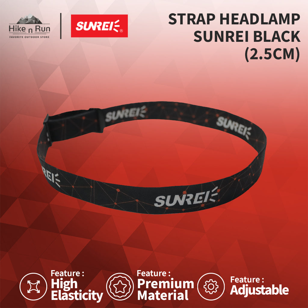 Strap Headlamp Sunrei Senter Kepala Tali Elastis Adjustable Nylon