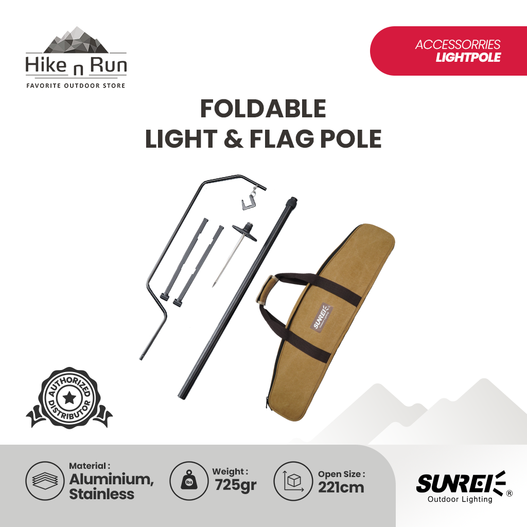 Sunrei Stand Foldable Light and Flag Pole