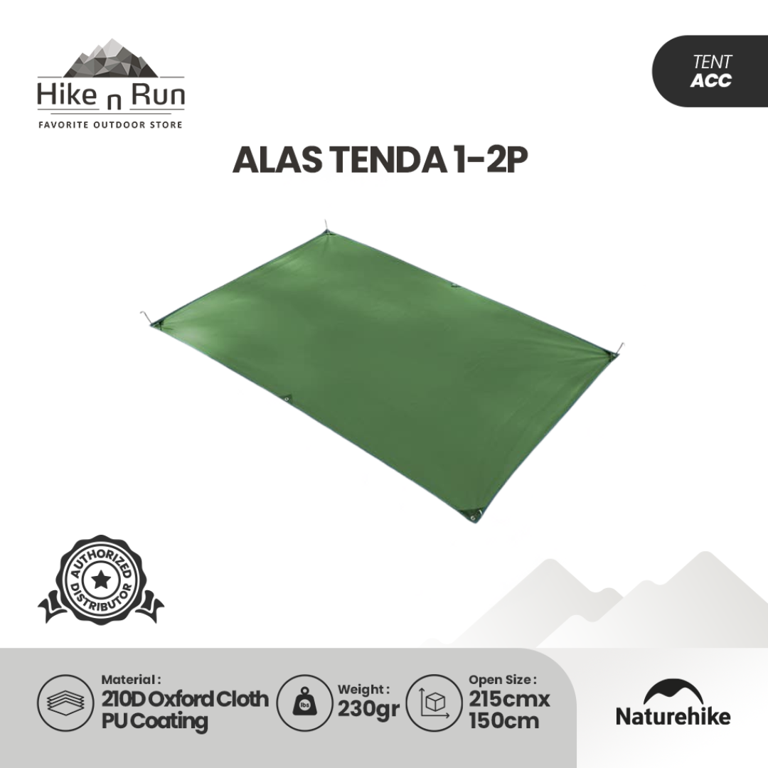 Naturehike NH15D004-X Footprint / Alas Tenda 1-2 Orang