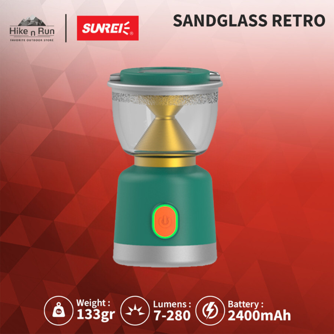 LAMPU LENTERA MINI GANTUNG CAMPING SUNREI SANDGLASS RETRO MINI LATERN