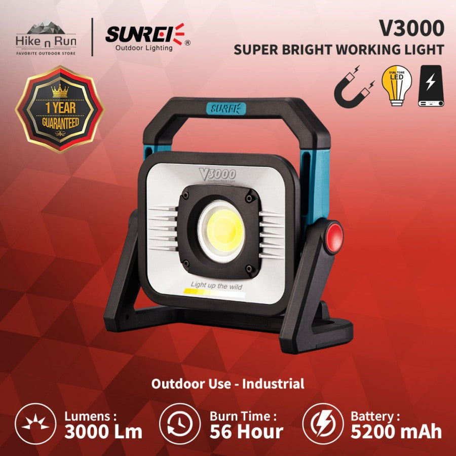 Lampu Serbaguna dengan Cahaya Terang 3000 lm - Sunrei V3000