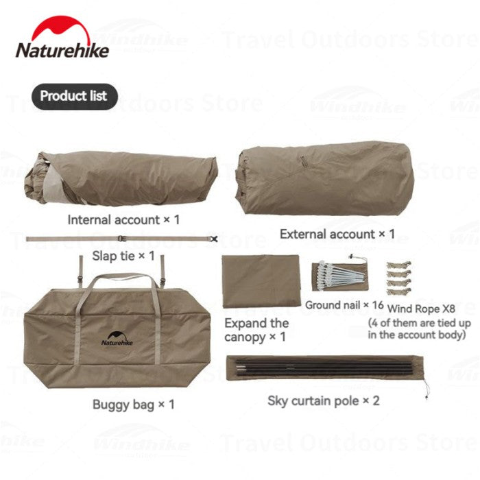 PREORDER!!!NATUREHIKE VILLAGE 6.0 AUTO TENT CNK2300ZP021