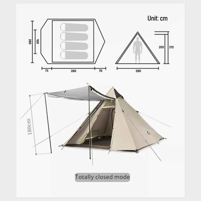 Tenda Otomatis Pyramid Naturehike CNH22ZP010 Pyramid Automatic Tent