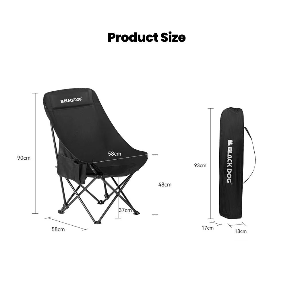 Blackdog Kursi Lipat High Back CBD2550JJ044 Floating Moon Portable Camping Folding Chair