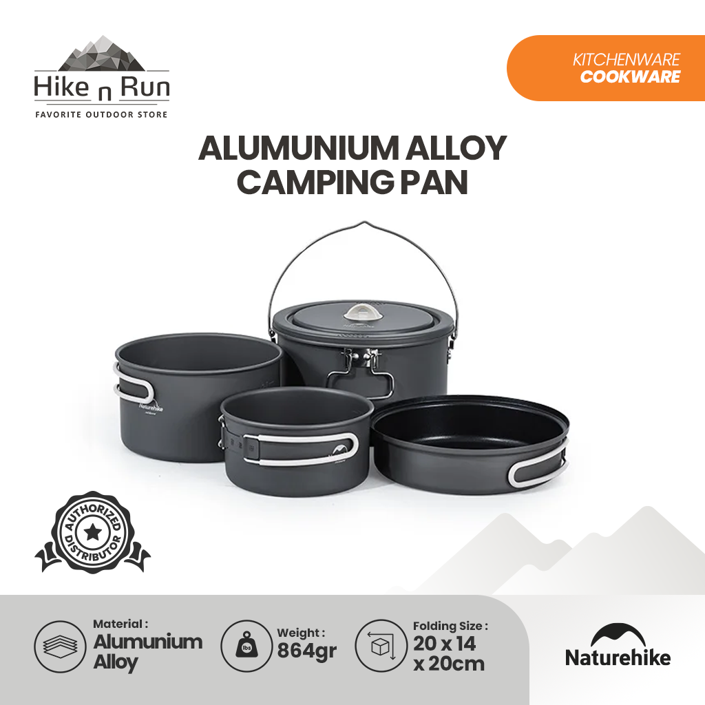 Alat Masak Camping Naturehike CNH22CJ002 Allumunium Alloy Camping Pan