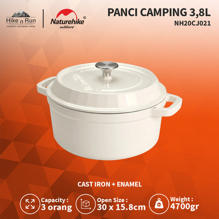 PREORDER!!! Panci Camping Naturehike NH20CJ021 Cast Iron Enamel Pot