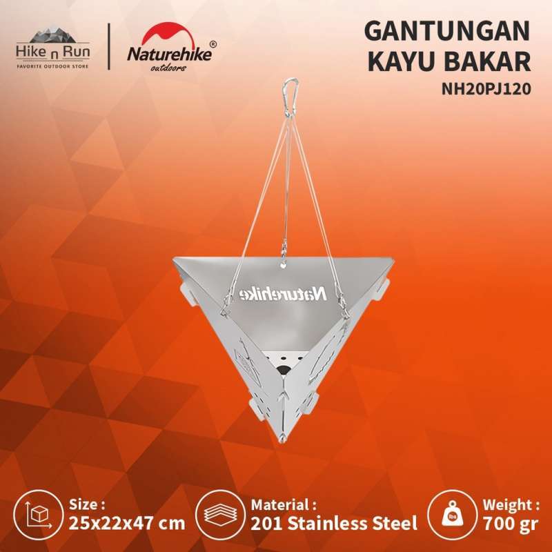 Naturehike NH20PJ120 Gantungan Kayu Bakar Triangle Burning Platform