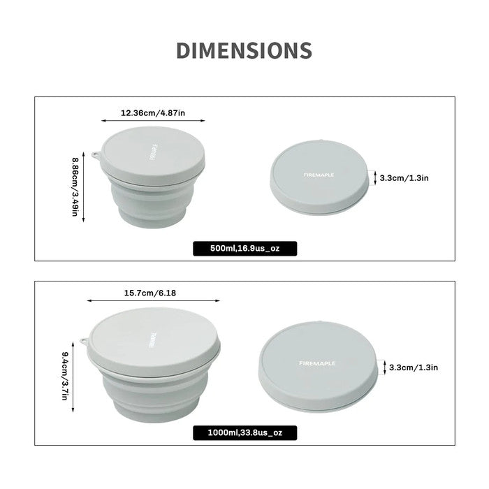 Mangkok Serbaguna Firemaple Food Grade Silicone Collapsible Bowl