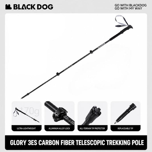 Blackdog Trekking Pole Carbon Guangyi CBD2650DS010 Tongkat Hiking Pendakian Camping Trekpole Teleskopik Ringan