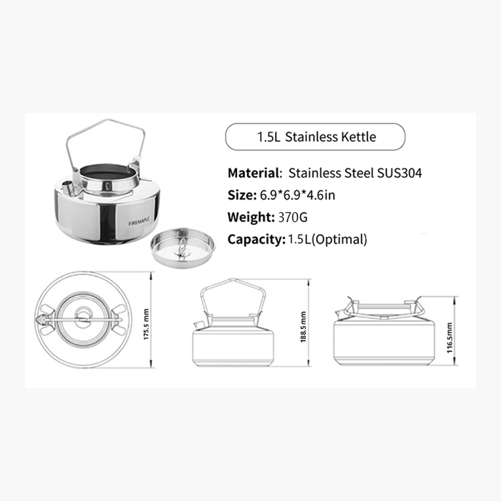 Firemaple Teko Serbaguna Antarcti Stainless Steel