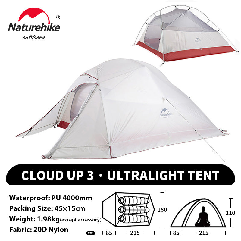 Tenda Camping Naturehike Tent Cloud UP 3 2018 NH18T030-T 20D