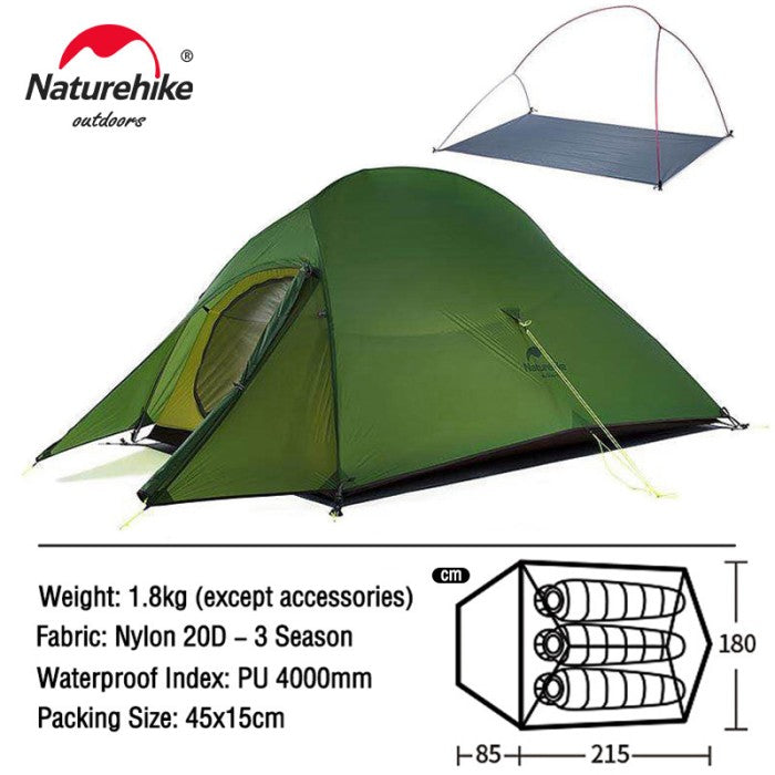 Tenda Naturehike Tent Cloud UP 3 2018 NH18T030-T 20D