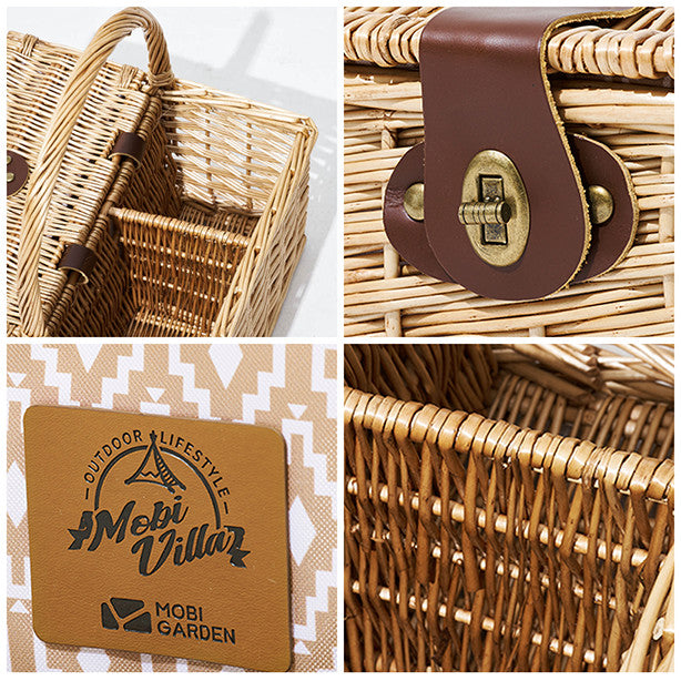 Keranjang Piknik Mobi Garden NX21671110 Wood Picnic Basket