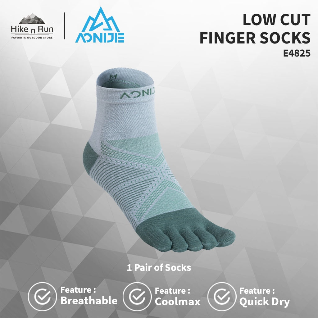 Aonijie E4825 Kaos Kaki Running Finger Socks Middle Cut