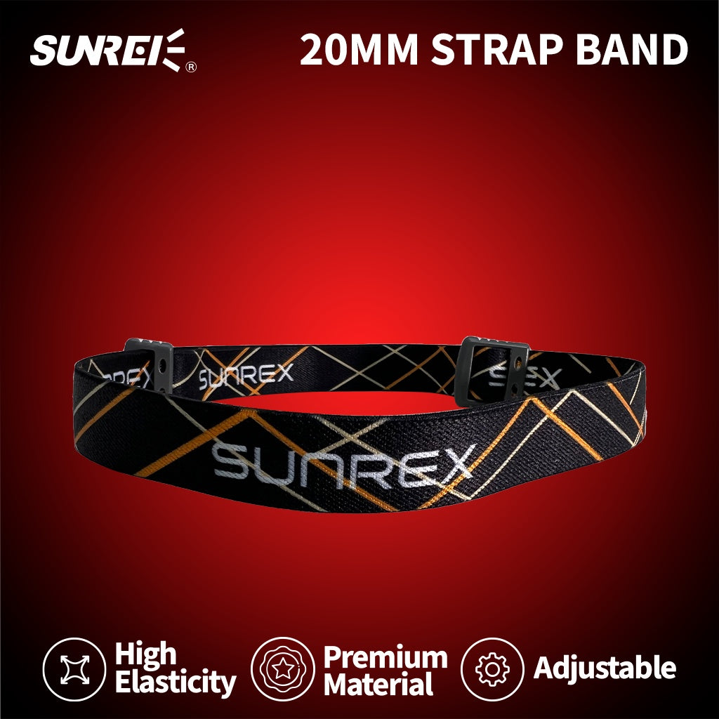 Strap Headlamp Sunrei Senter Kepala Tali Elastis Adjustable Nylon