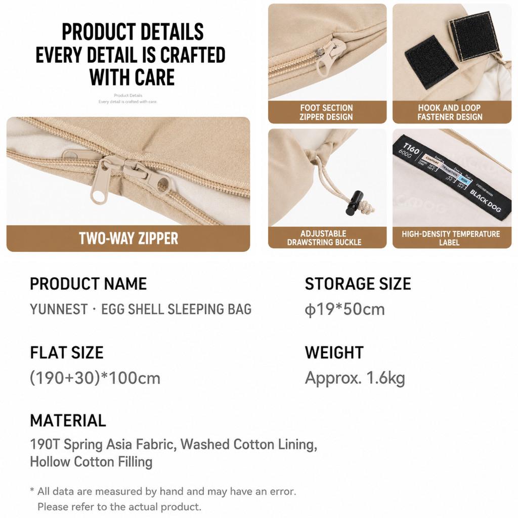 Blackdog Kantung Tidur Camping CBD2550WS055 Sleeping Bag Hoodie Multifungsi