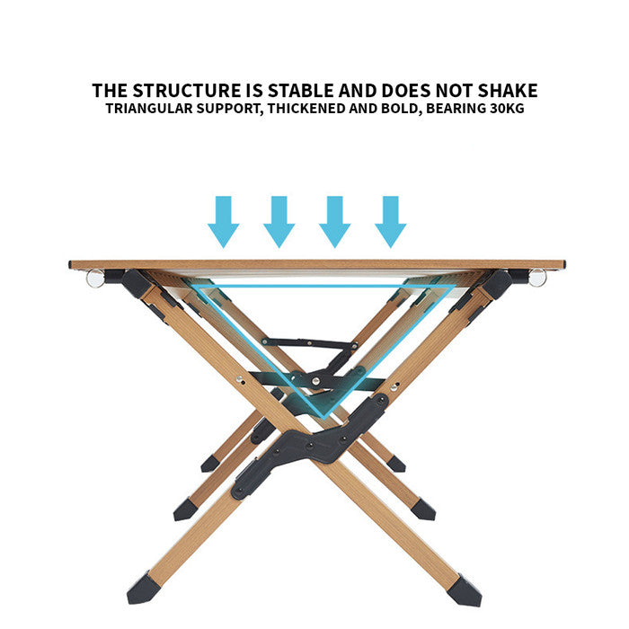 Meja Lipat Blackdeer 120 BD12122208 Portable Wood Roll Table