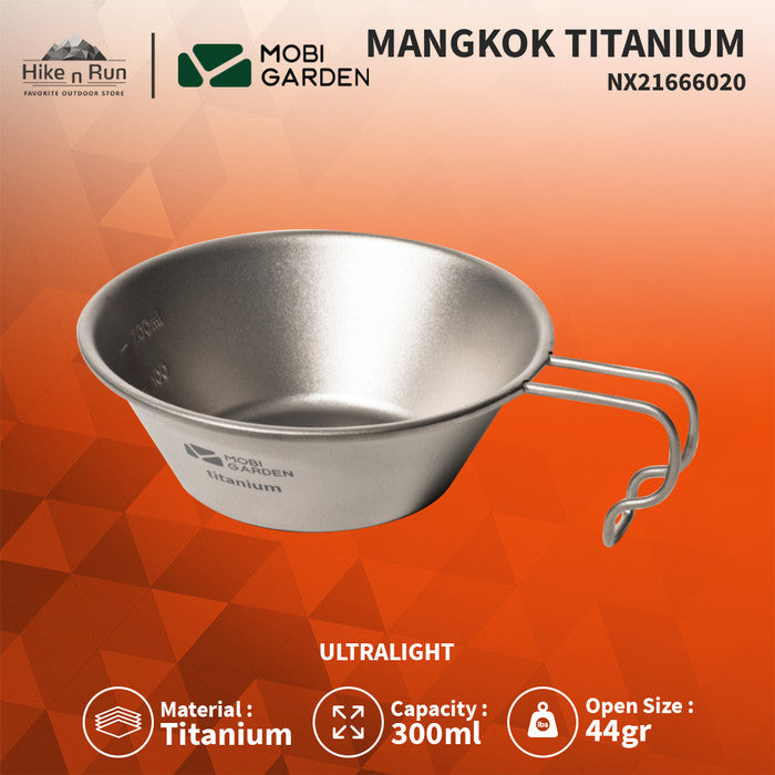 Mangkok Makan Titanium Mobi Garden NX21666020 Camping Ultralight Bowl