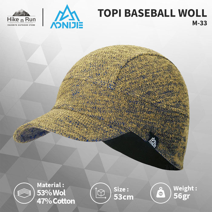 TOPI BASEBALL WOOL AONIJIE M-33 WOOL BASEBALL HAT