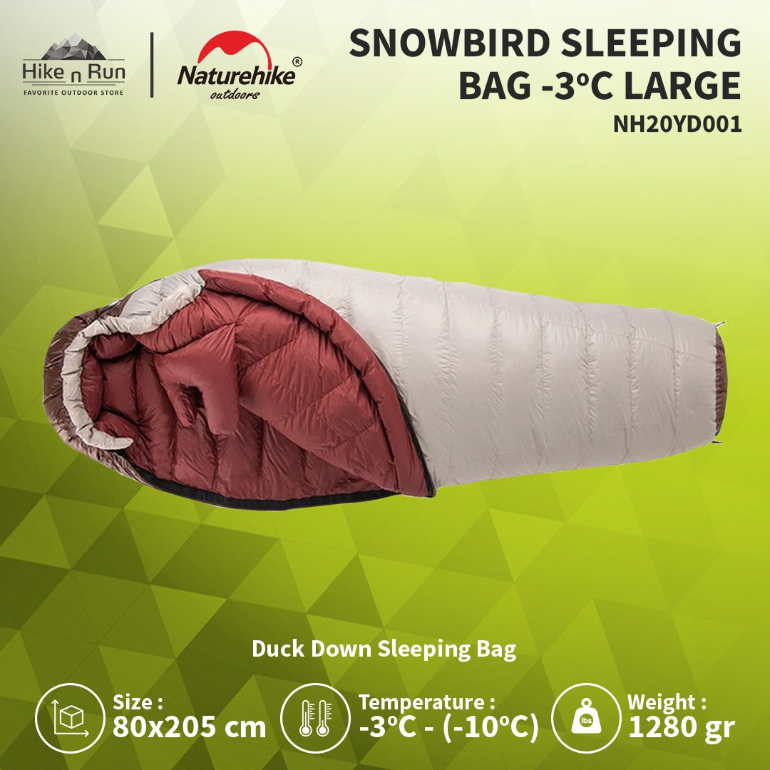Naturehike SnowBird 7°C NH20YD001 Sleeping Bag Hangat hingga 7°C