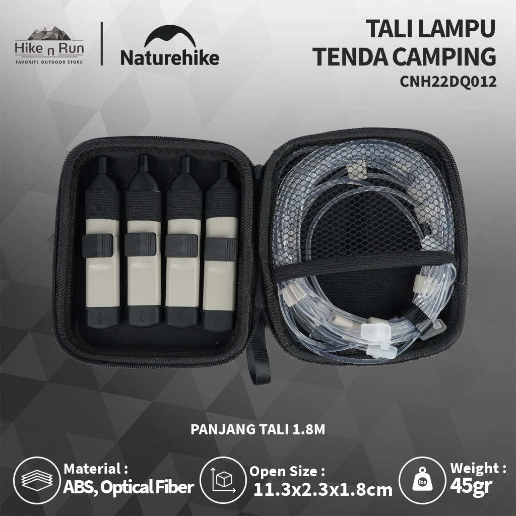 TALI LAMPU TENDA CAMPING NATUREHIKE CNH22DQ012 WIND ROPE LAMP SET