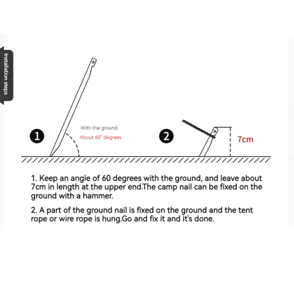 PASAK TENDA NATUREHIKE “V” CNH22ZP018 GROUND NAIL V-SHAPED ALUMINUM