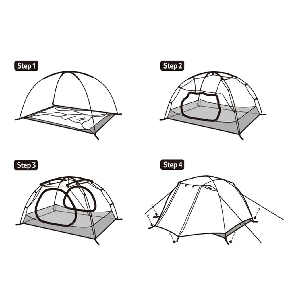 Tenda Camping Cloud Creek Series Naturehike CNK2300ZP024 Yunchuan Ultralight Tent 2P-3P