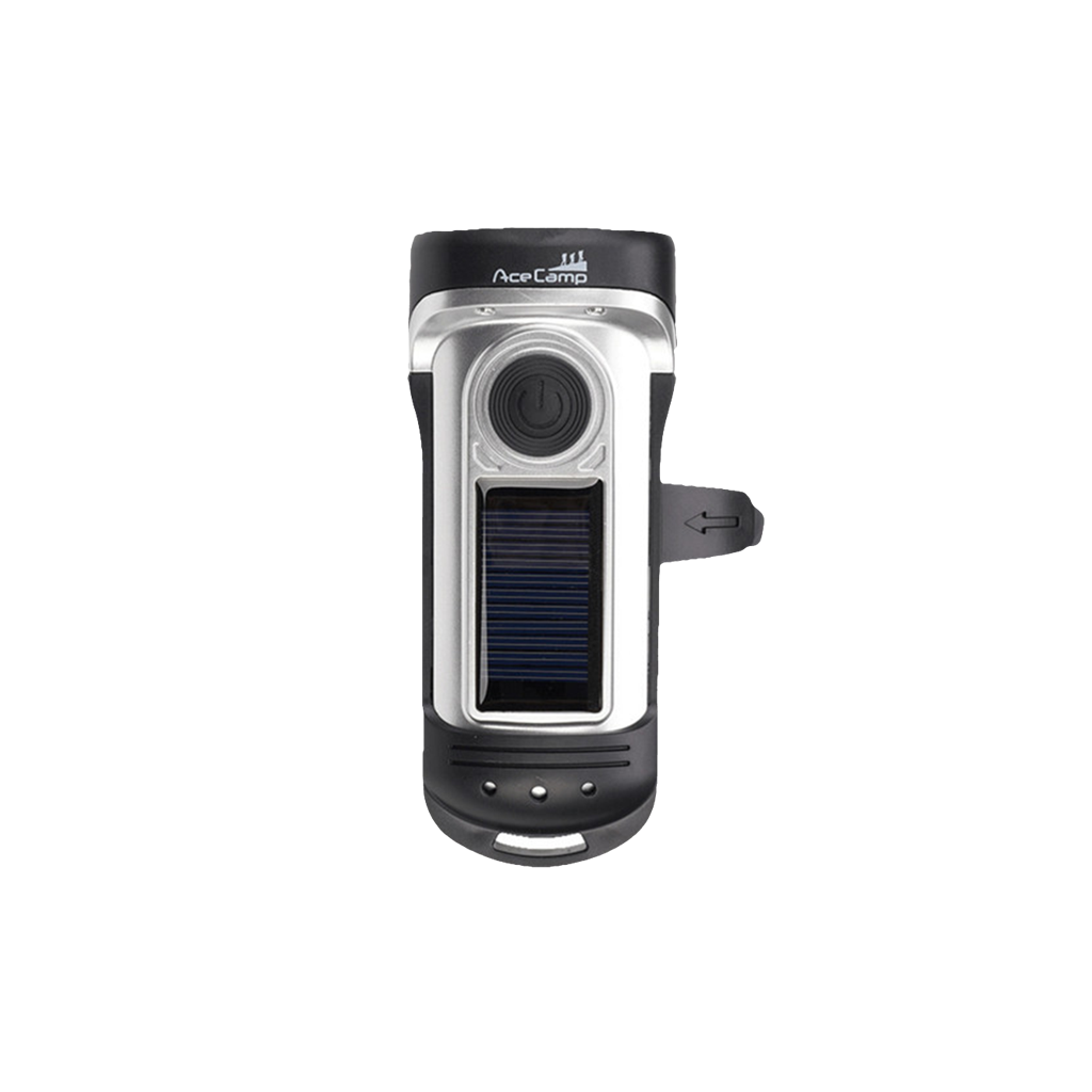 Senter solar mini ACECAMP 1047 solar dynamo flashlight