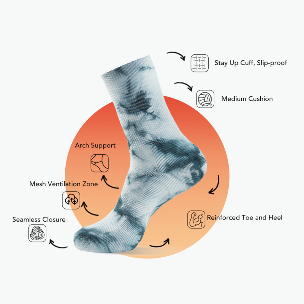 kaos kaki hiking NAGIEAN TIE-DYED NGCM1001 medium merino socks