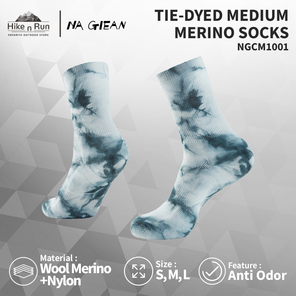 kaos kaki hiking NAGIEAN TIE-DYED NGCM1001 medium merino socks