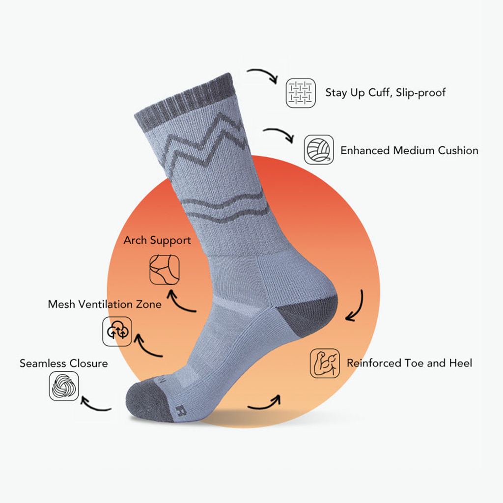 kaos kaki hiking NAGIEAN BWCM50001 merino socks