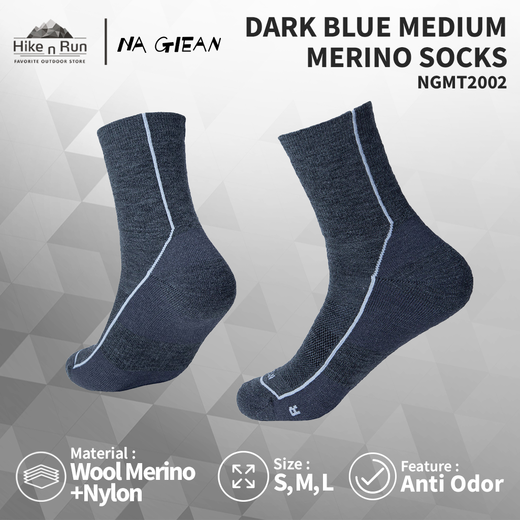 kaos kaki hiking NAGIEAN NGMT2002 merino socks