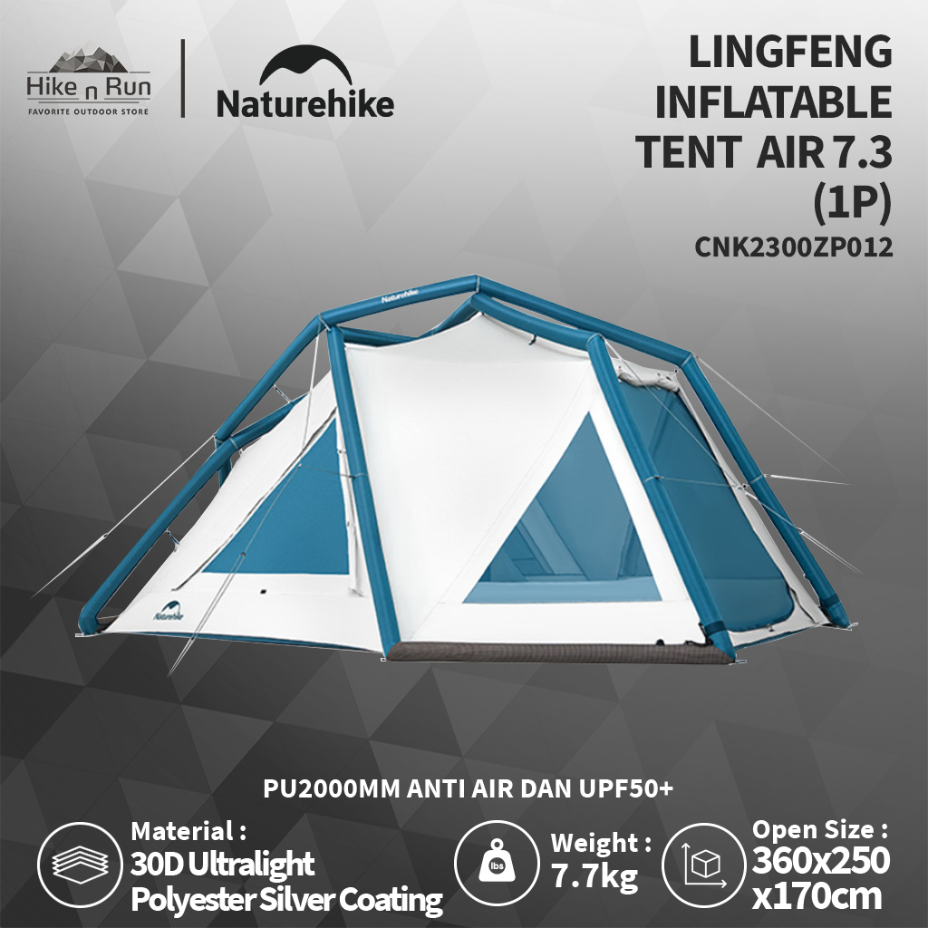 Tenda camping lingfeng air NATUREHIKE CNK2300ZP012 one bedroom and one living room inflatable tent