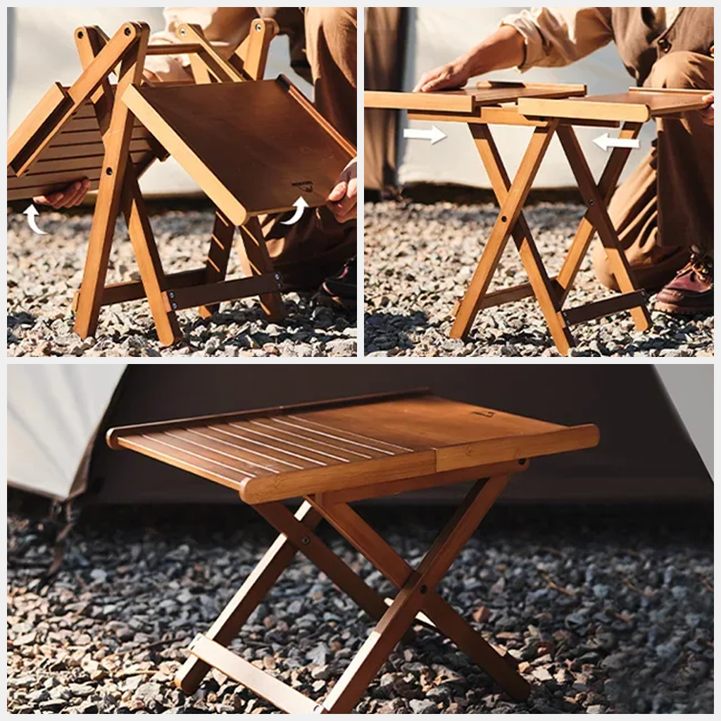 Meja Lipat Ringan Bamboo Naturehike CNK2300JJ010 Folding Table Lightweight