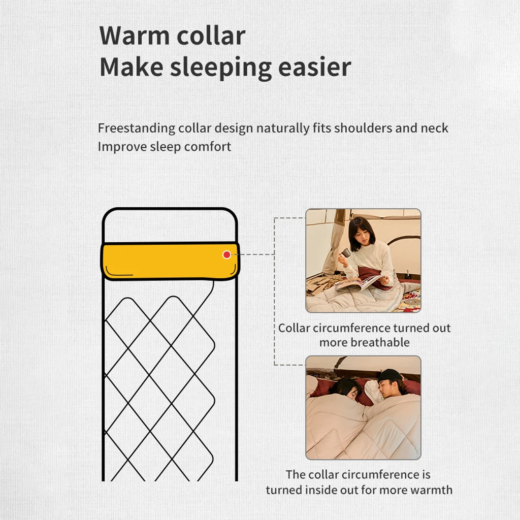 Kantung Tidur Autumn Maple NATUREHIKE CNH22SD005 Envelope Hollow Cotton Sleeping Bag