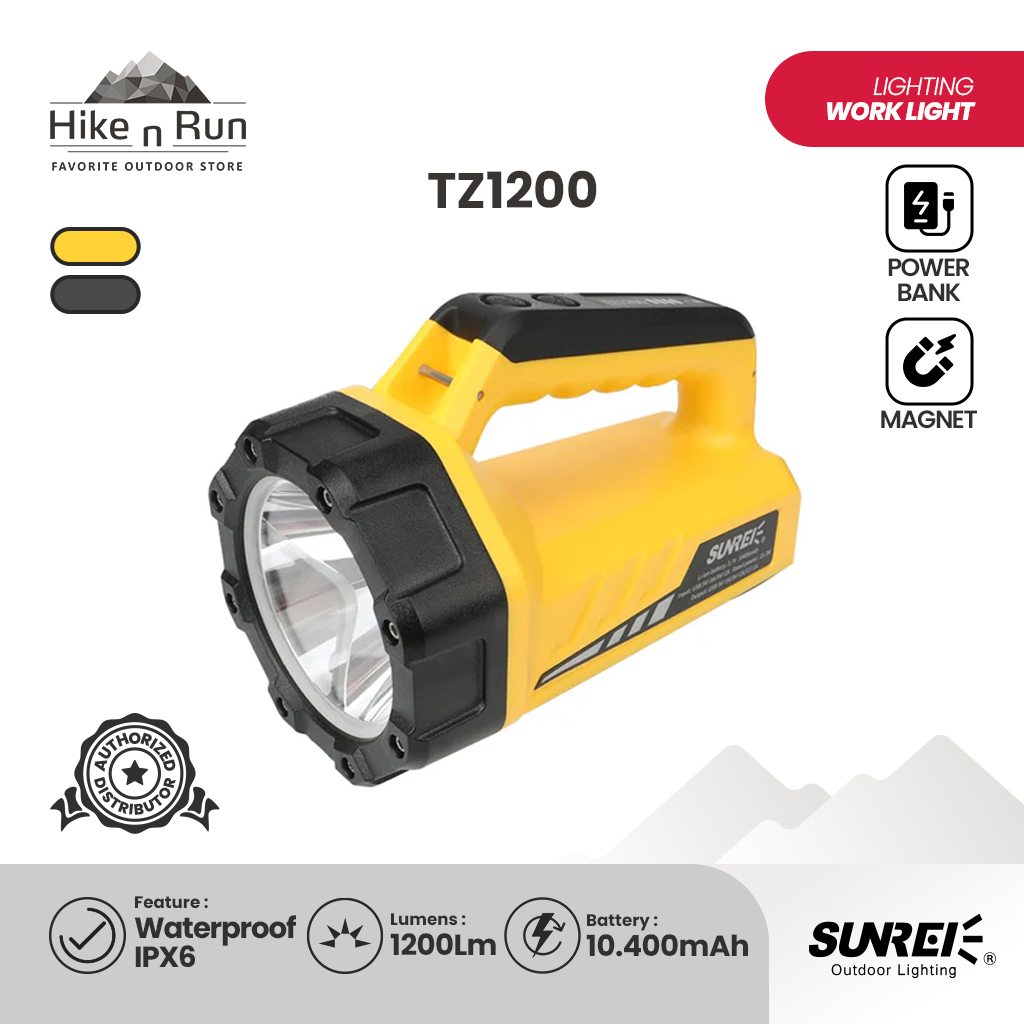 Lampu Senter Jarak Jauh Serbaguna Sunrei TZ1200 Emergency Outdoor Ligh