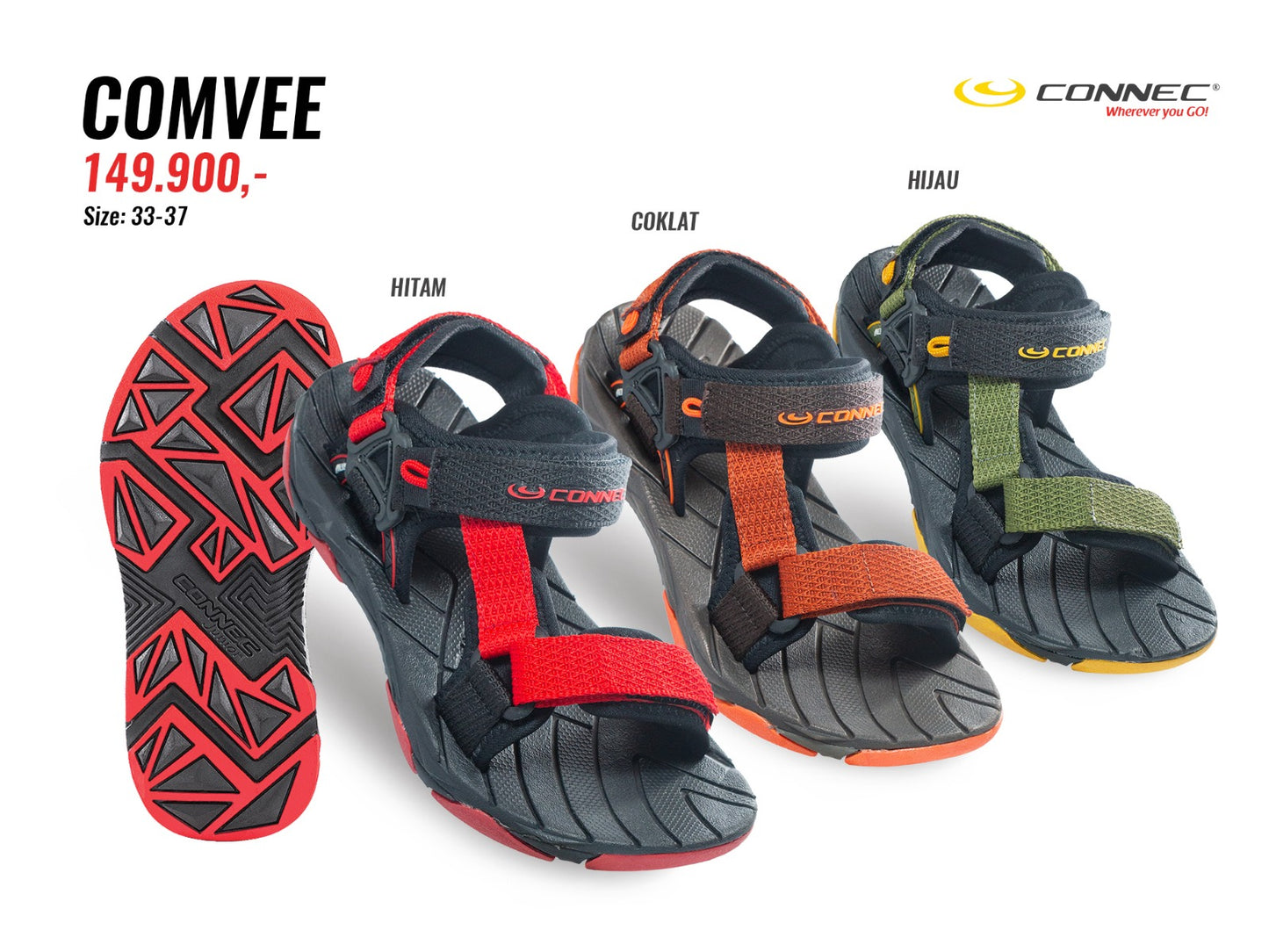 Sandal Gunung Outdoor Serbaguna Connec Comvee