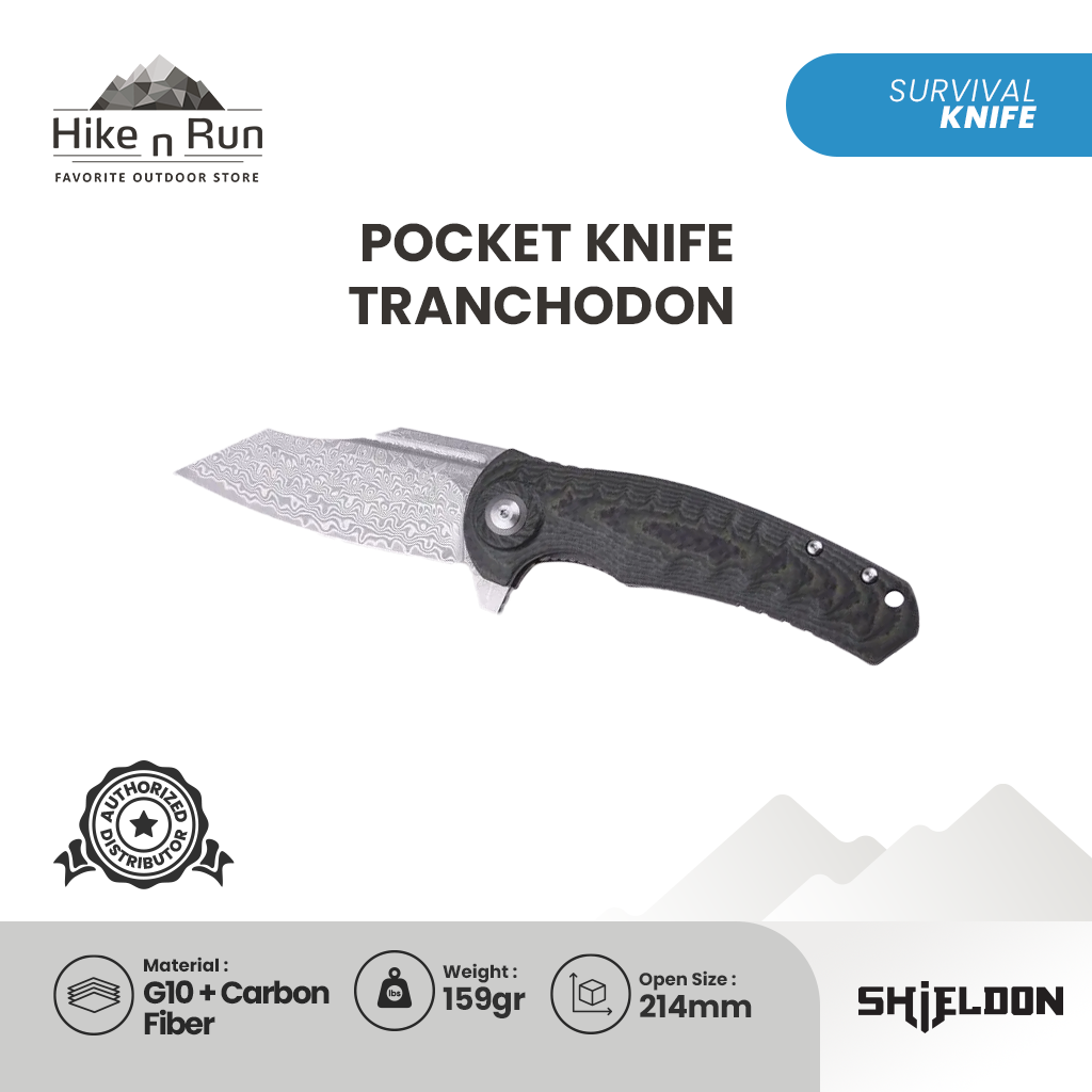 Pisau Lipat Shieldon Tranchodon Pocket Knife 7093D // 7093D1