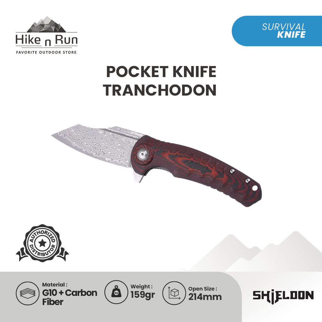 Pisau Lipat Shieldon Tranchodon Pocket Knife 7093D // 7093D1