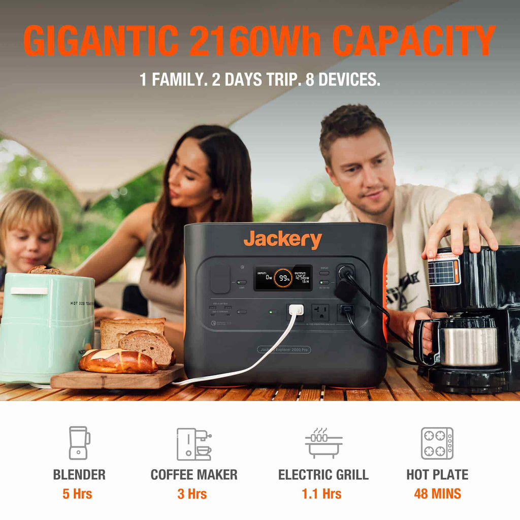 Jackery Explorer 2000 Pro Portable Power Station Solar Generator