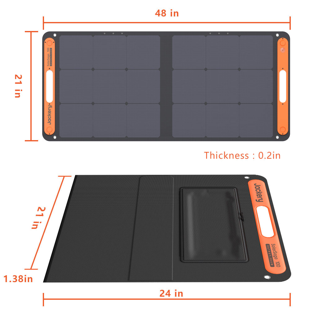 Jackery Portable Panel Solar Saga 100W Foldable Camping Waterproof