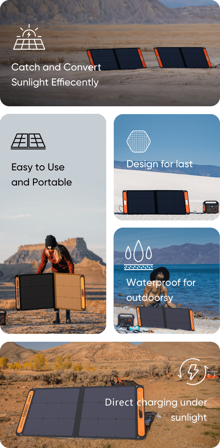 Jackery Portable Panel Solar Saga 100W Foldable Camping Waterproof