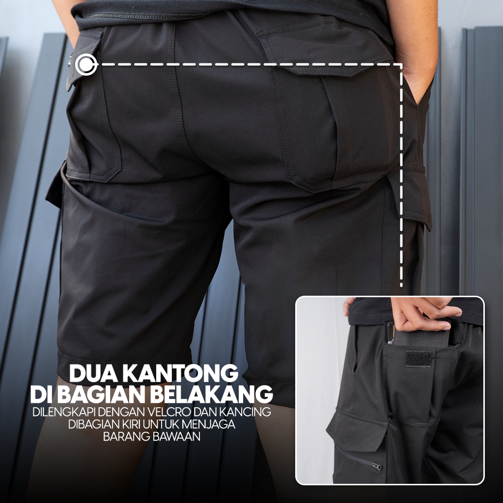 Hook Cargo Celana Pendek Outdoor Serbaguna Quick Dry Trousers